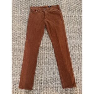 AG Jeans Tellis Men's Slim Fit Corduroy‎ Pants Sulfur Caramel 33/34